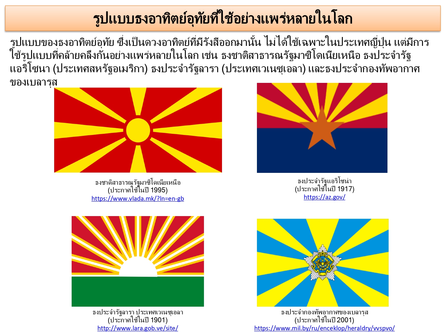 タイ語で旭日旗を紹介 外務省のウェブサイトに掲載 タイランドハイパーリンクス Thai Hyper