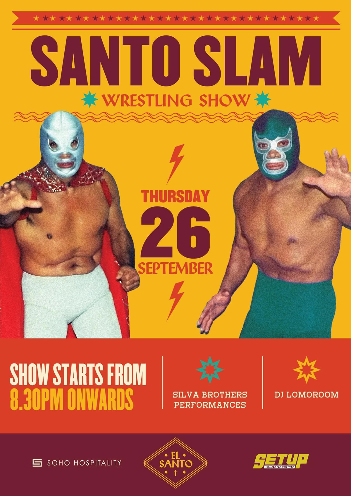 バンコクでルチャ大会「SANTO SLAM」9月26日(木)開催～チケット発売中